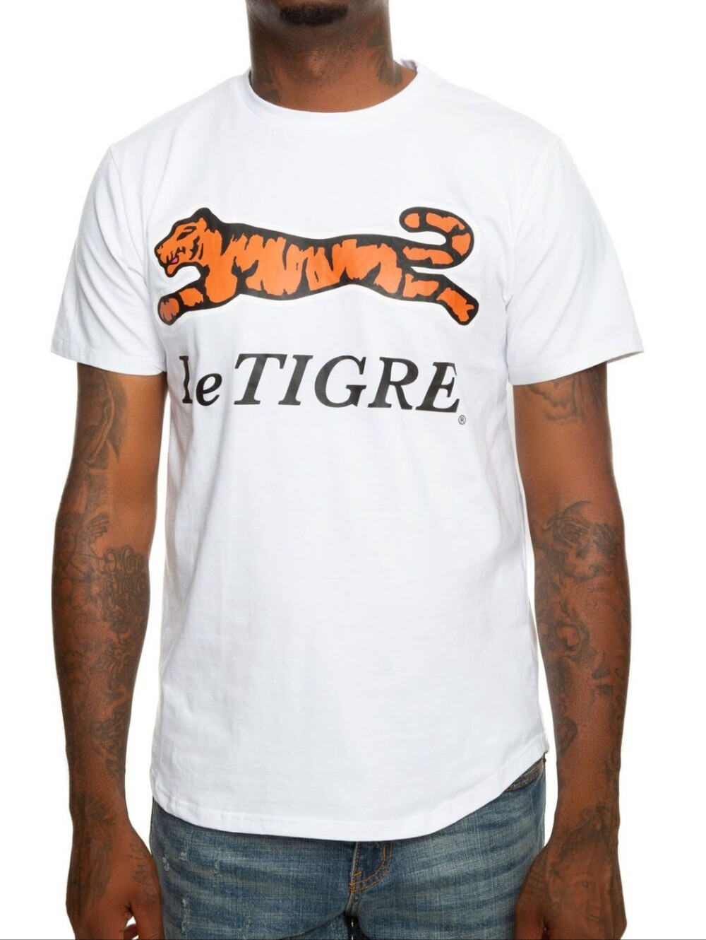Le Tigre Collection White XL Classic Logo Tee NWT